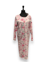 Load image into Gallery viewer, BULK BUY - Women's Micropolar Printed Long Sleeve Gown with Lace Trim (6-Pack or 3-Pack)
