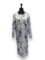 Load image into Gallery viewer, BULK BUY - Women's Micropolar Printed Long Sleeve Gown with Lace Trim (6-Pack or 3-Pack)
