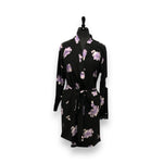 Load image into Gallery viewer, Women&#39;s Peached Jersey Knit Kimono Robe with Lace Trim &amp; Belt
