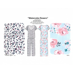 Load image into Gallery viewer, Women's Two Piece Peached Jersey Capri Set with Flutter Sleeves

