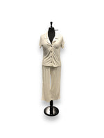 Load image into Gallery viewer, Women's Two Piece Peached Jersey Notched Collar Capri Set

