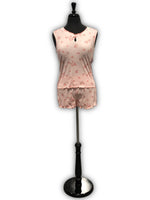 Load image into Gallery viewer, Women's Two Piece Poly Spandex Ribbed Tank Boxer Set with Merrow Edging &amp; Rosette
