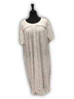 Load image into Gallery viewer, Women's Peached Jersey Knit Short Sleeved 40" Nightgown with Lace Trim
