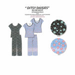 Load image into Gallery viewer, Women's Two Piece Yummy Rib Knit Capri Set with Ballerina Neck, Picot &amp; Merrow Edging
