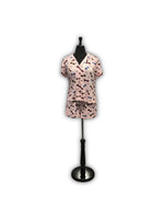 Load image into Gallery viewer, Women's Two Piece Peached Jersey Knit Notched Collar Boxer Set with Satin Bow
