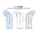 Load image into Gallery viewer, BULK BUY - Women's Jacquard Plush Flannel Zip Robe with Mock Neck (6-Pack)

