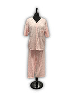 Load image into Gallery viewer, Women's Two Piece 100% Cotton Short Sleeve Capri Set with Buttons
