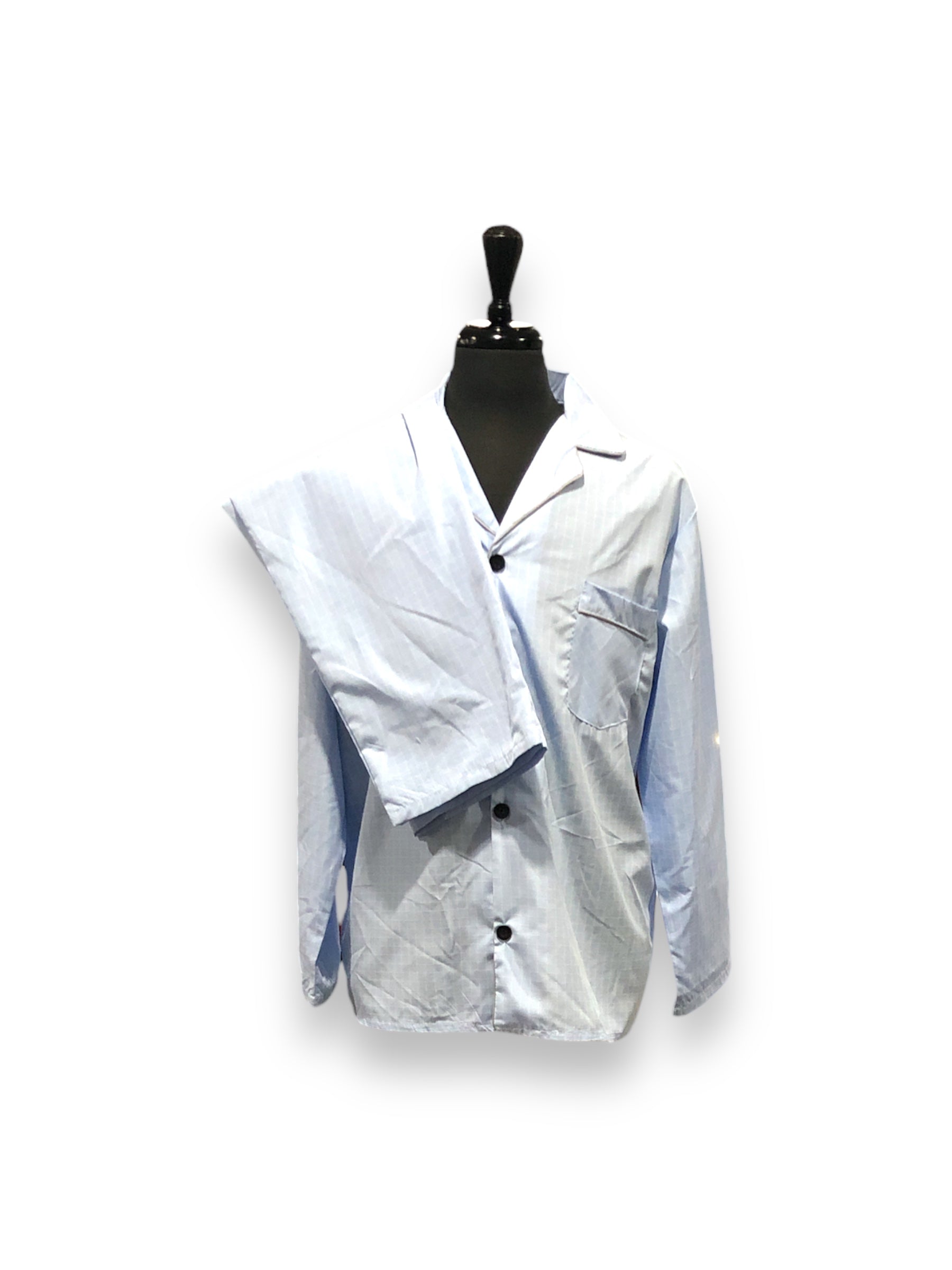 Men's Two Piece Poly Cotton Pajama Set with Matching Pants