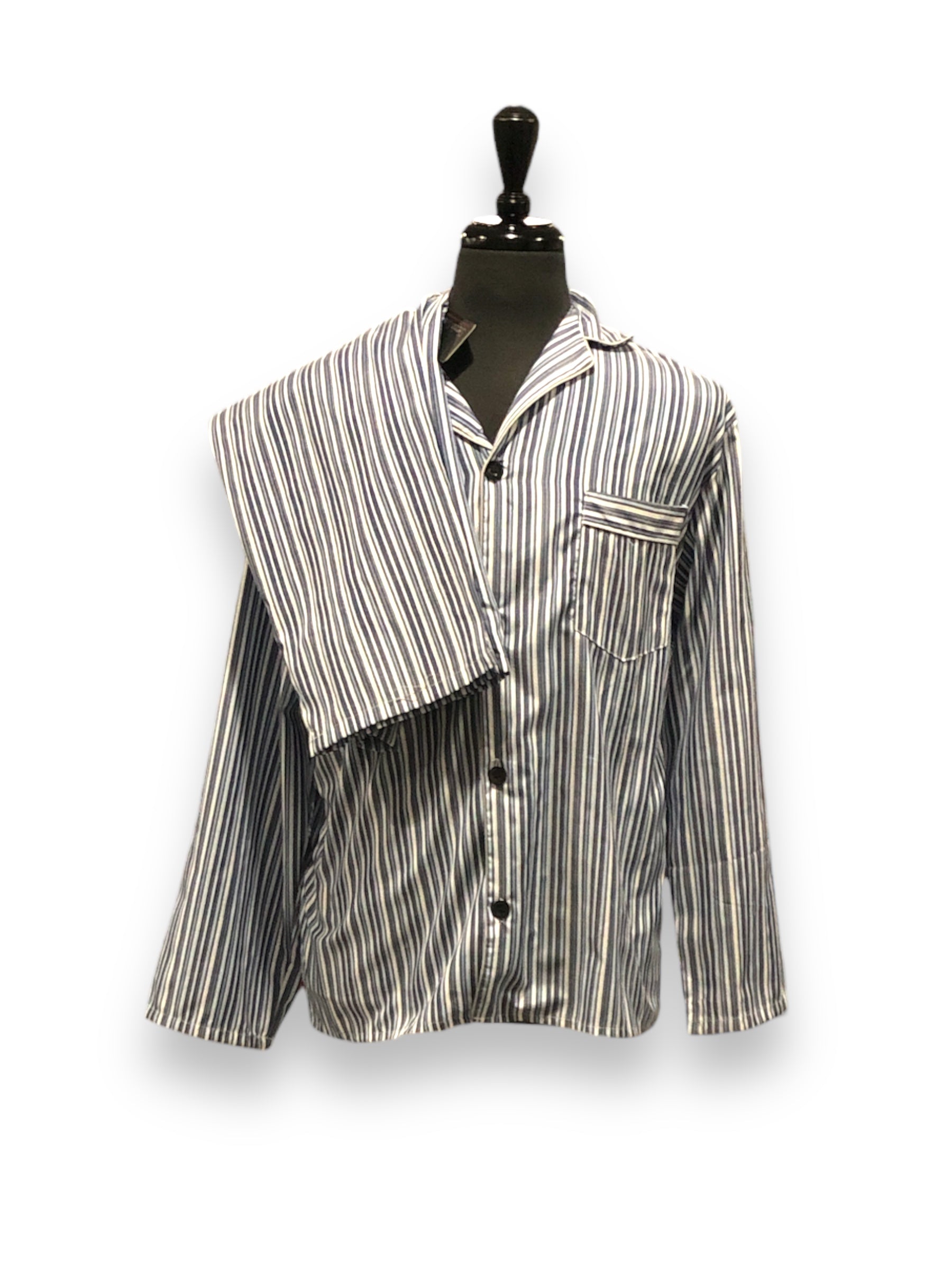 Men's Two Piece Poly Cotton Pajama Set with Matching Pants