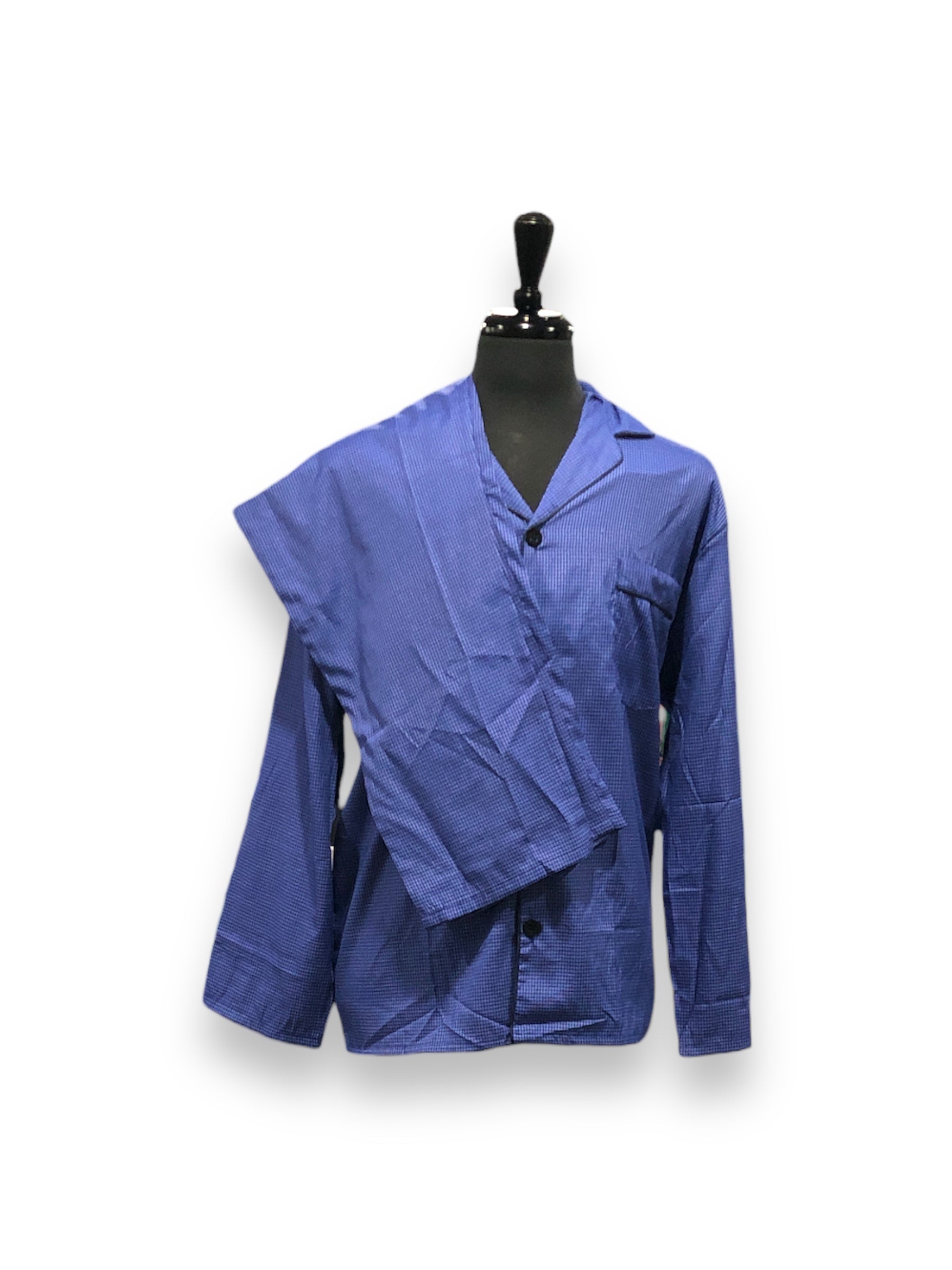 Men's Two Piece Poly Cotton Pajama Set with Matching Pants