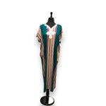 Load image into Gallery viewer, Women&#39;s Cotton Budget Friendly Everyday Multicolor &amp; V-Pattern Caftans
