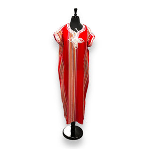 Women's Cotton Budget Friendly Everyday Multicolor & V-Pattern Caftans