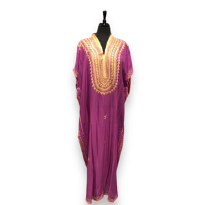 Women's Cotton Budget Friendly Everyday Multicolor & V-Pattern Caftans