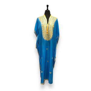 Women's Cotton Budget Friendly Everyday Multicolor & V-Pattern Caftans
