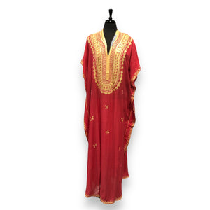 Women's Cotton Budget Friendly Everyday Multicolor & V-Pattern Caftans