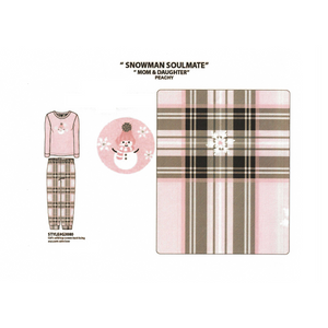 BULK BUY - Girl's Peached Jersey Knit PJ Set with Satin Bow (6-Pack)