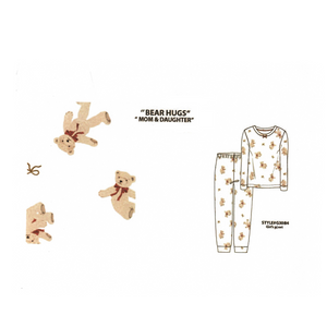 BULK BUY - Girl's Velour Cuffed PJ Set with Satin Bow (6-Pack)