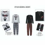 Load image into Gallery viewer, Men&#39;s Two Piece 100% Cotton Knit Pajama Set with Screen Print (Gift Packaged)
