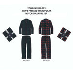 Load image into Gallery viewer, BULK BUY - Men&#39;s Two Piece Pressed Micropolar Notched Collar Pajama Set (Gift Packaged)(6-Pack)
