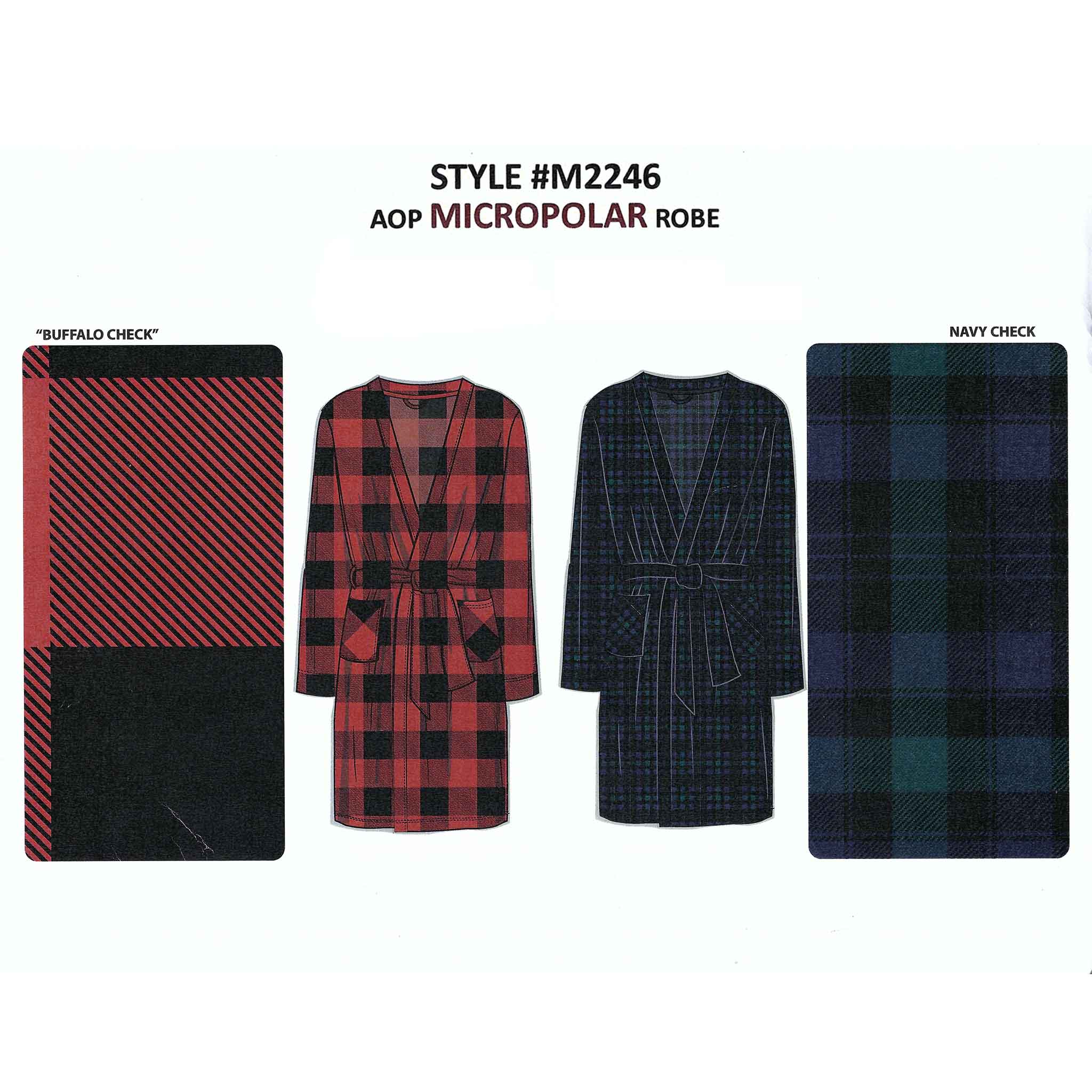 BULK BUY - Men's Plush Micropolar Robes with Pockets & Belt (6-Pack)