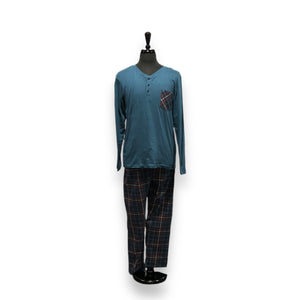 Men's Two Piece Peached Jersey Knit Set with Long Sleeves & Jogger Pants - GIFT PACKAGED