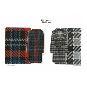 BULK BUY - Men's Plush Robe with Pockets & Belt (6-Pack)