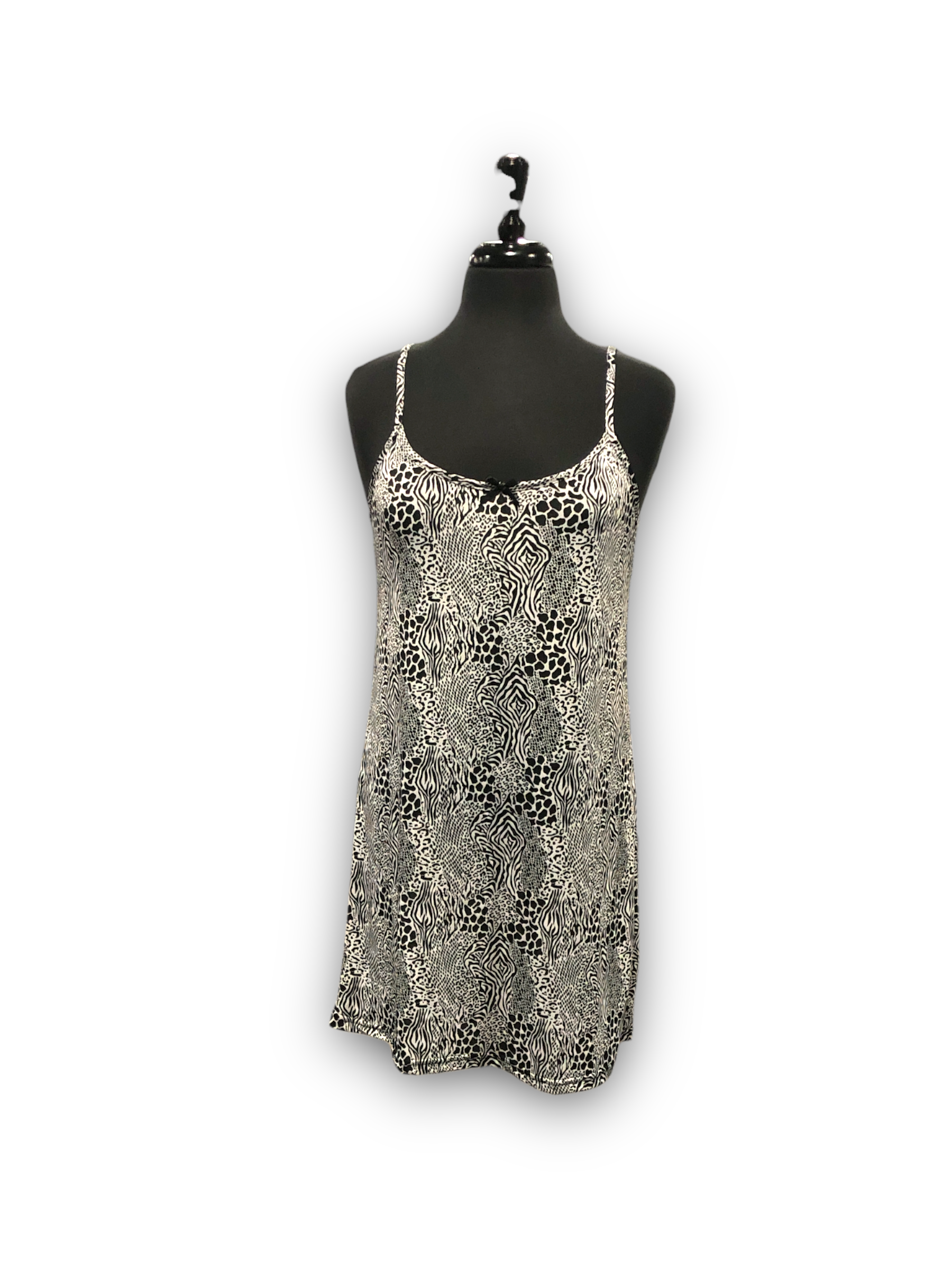 Women's Poly Spandex Knit Printed Chemise