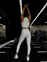 Load image into Gallery viewer, Women&#39;s High Waisted Coconut White Leggings
