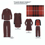 Load image into Gallery viewer, BULK BUY - Family Set - Micropolar Pajamas with Plaid Bear Print (6-Pack)
