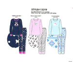 Load image into Gallery viewer, Plush Flannel PJ SET w Solid Top &amp; AOP Cuffed Pant
