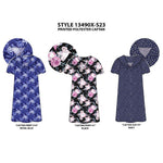 Load image into Gallery viewer, BULK BUY - Women&#39;s Polyester Printed Short Caftans with V-Yoke (3-Pack)
