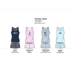 Load image into Gallery viewer, Women&#39;s Two Piece Cotton Jersey Knit Boxer Set with Tank Top
