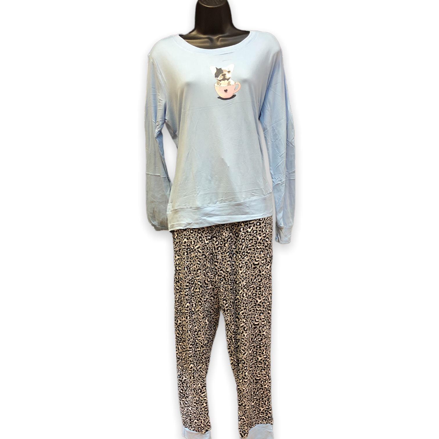 Women's Two Piece Peached Jersey Pajama Set with Jogger Pants