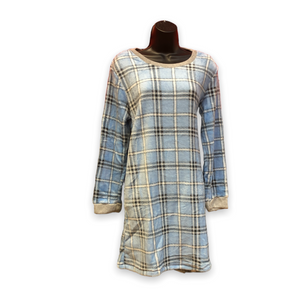 BULK BUY - Women's Plush Flannel Printed Long-Sleeved Nightshirt (6-Pack)