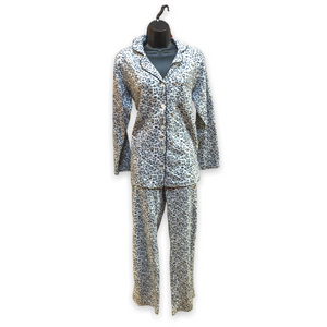 Women's Three Piece Micropolar Notched Collar Pajama Set with Socks (Gift Packaged)