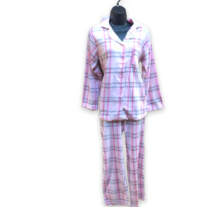 BULK BUY - Women's Three Piece Micropolar Notched Collar Pajama Set with Socks (Gift Packaged) (6-Pack)