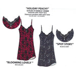 Load image into Gallery viewer, Women&#39;s Peached Knit Chemises with Lace Insert, Satin Bow &amp; Pendant

