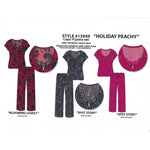 Load image into Gallery viewer, Women&#39;s Peached Knit Capri Set with Lace Insert, Satin Bow &amp; Pendant
