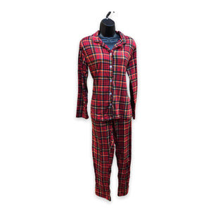 Women's Two Piece Peached Jersey Pajama Set with Notched Collar (Gift Packaged)