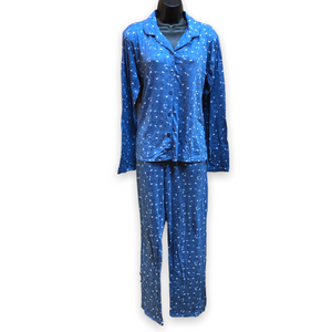 Women's Two Piece Peached Jersey Notched Collar Pajama Sets (Gift Packaged)