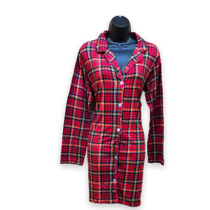 Women's Peached Jersey Sleepshirts with Notched Collar
