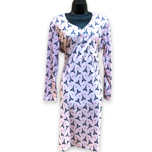 Women's Polyester Long Sleeved Nightgowns