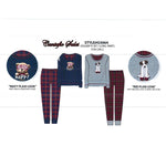 Load image into Gallery viewer, Women&#39;s Two Piece Peachy Knit Jogger Pajama Set with Plaid Long Pants

