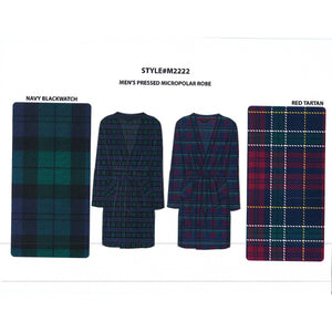 BULK BUY - Men's Pressed Micropolar Printed Robes (6-Pack)