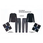 Load image into Gallery viewer, Men&#39;s Two Piece Pressed Micropolar Pajama Set with Long Sleeve T-Shirt (Gift Packaged)
