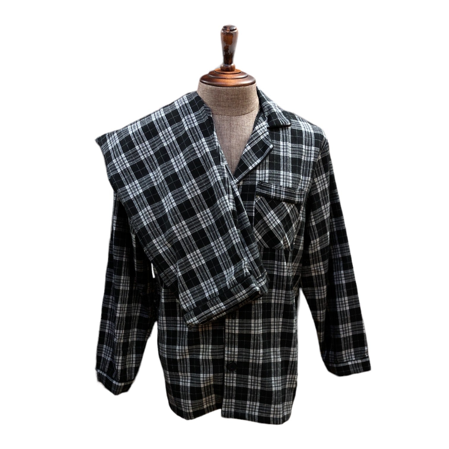 Men's Two Piece Flannel Pajama Set with Matching Bottoms