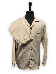 Men's Two Piece Poly Cotton Pajama Set with Matching Pants