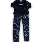 Load image into Gallery viewer, Women&#39;s Two Piece Plush Flannel Pajama Set with Solid Top &amp; Printed Pants
