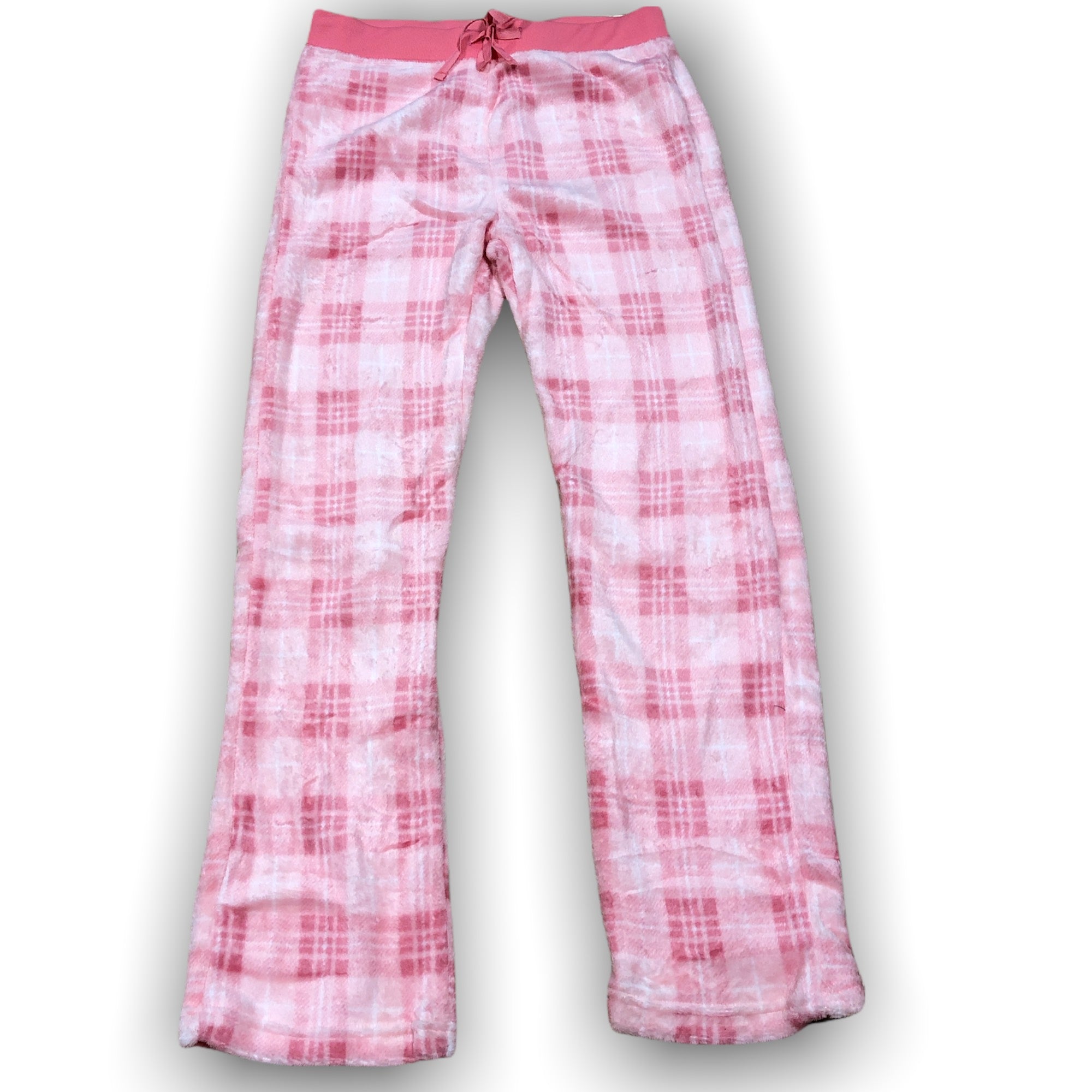 Women's Long Plush Micropolar Pants with Ribbed Waistband & Twill Taping