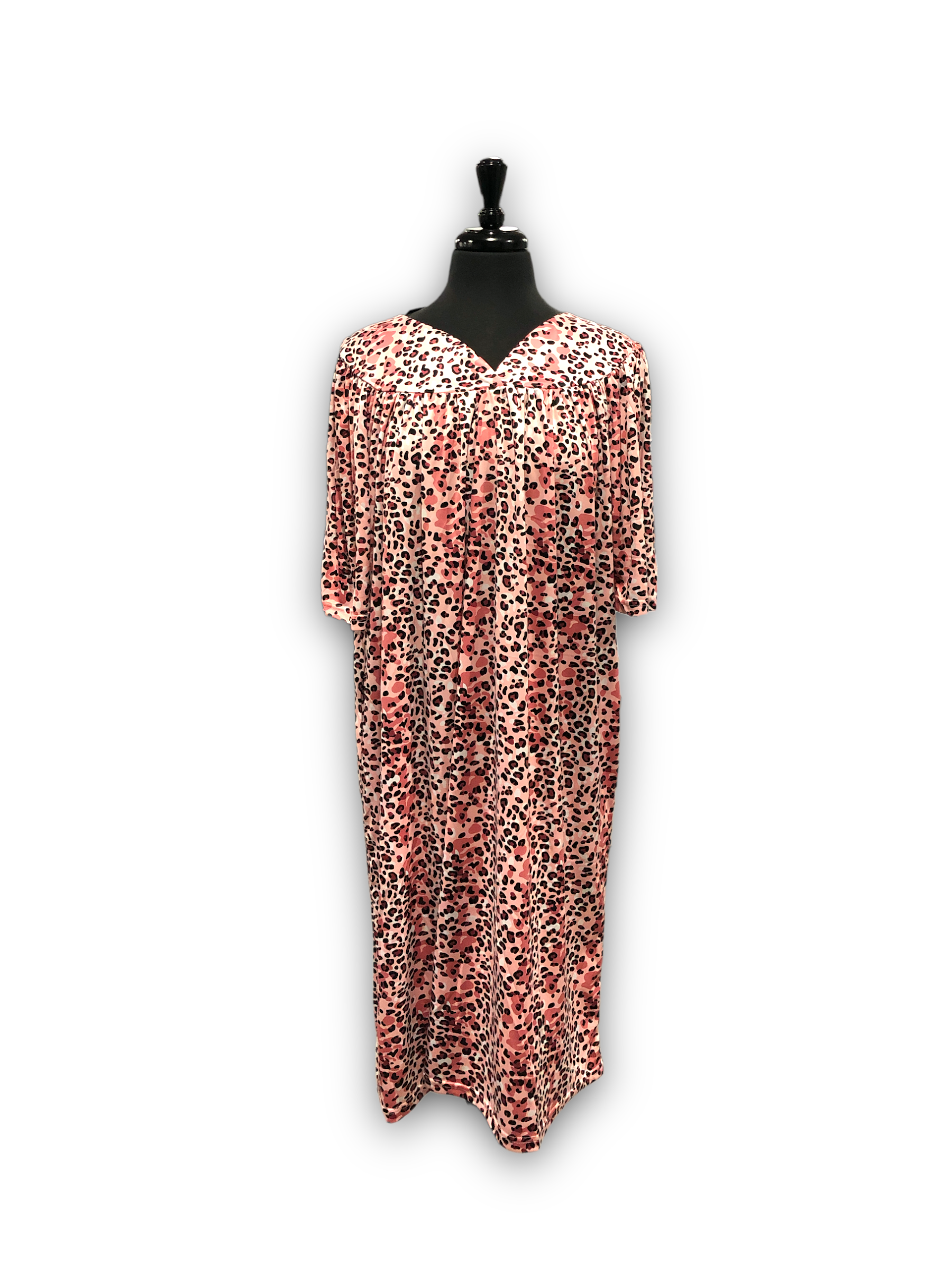 BULK BUY - Women's Polyester Printed Short Caftans with V-Yoke (3-Pack)